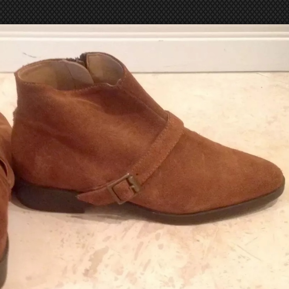 Zara Basic Collection Equestrian Suede Ankle Boots - image 2